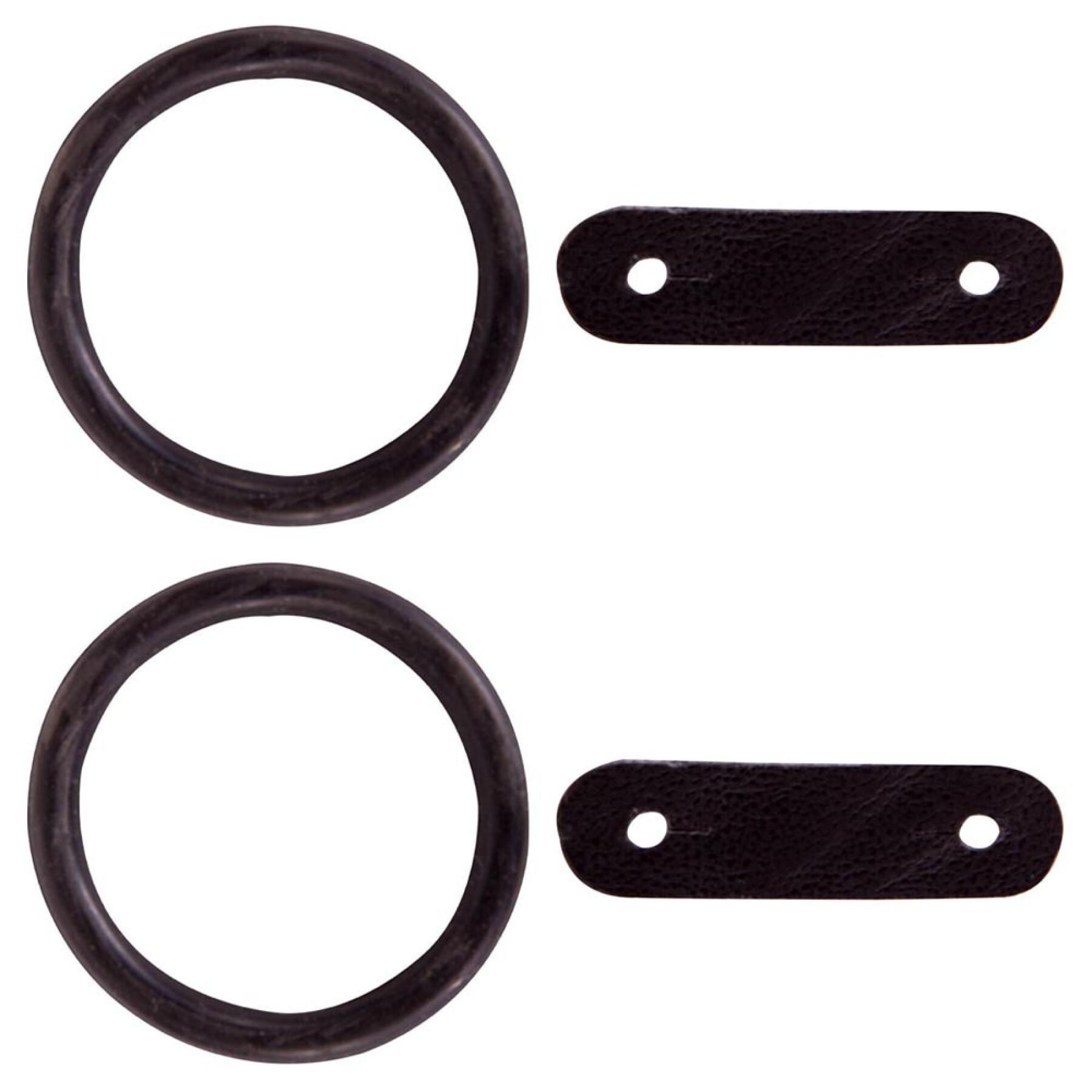 Rubber rings + leather straps for safety stirrups BR Equitation