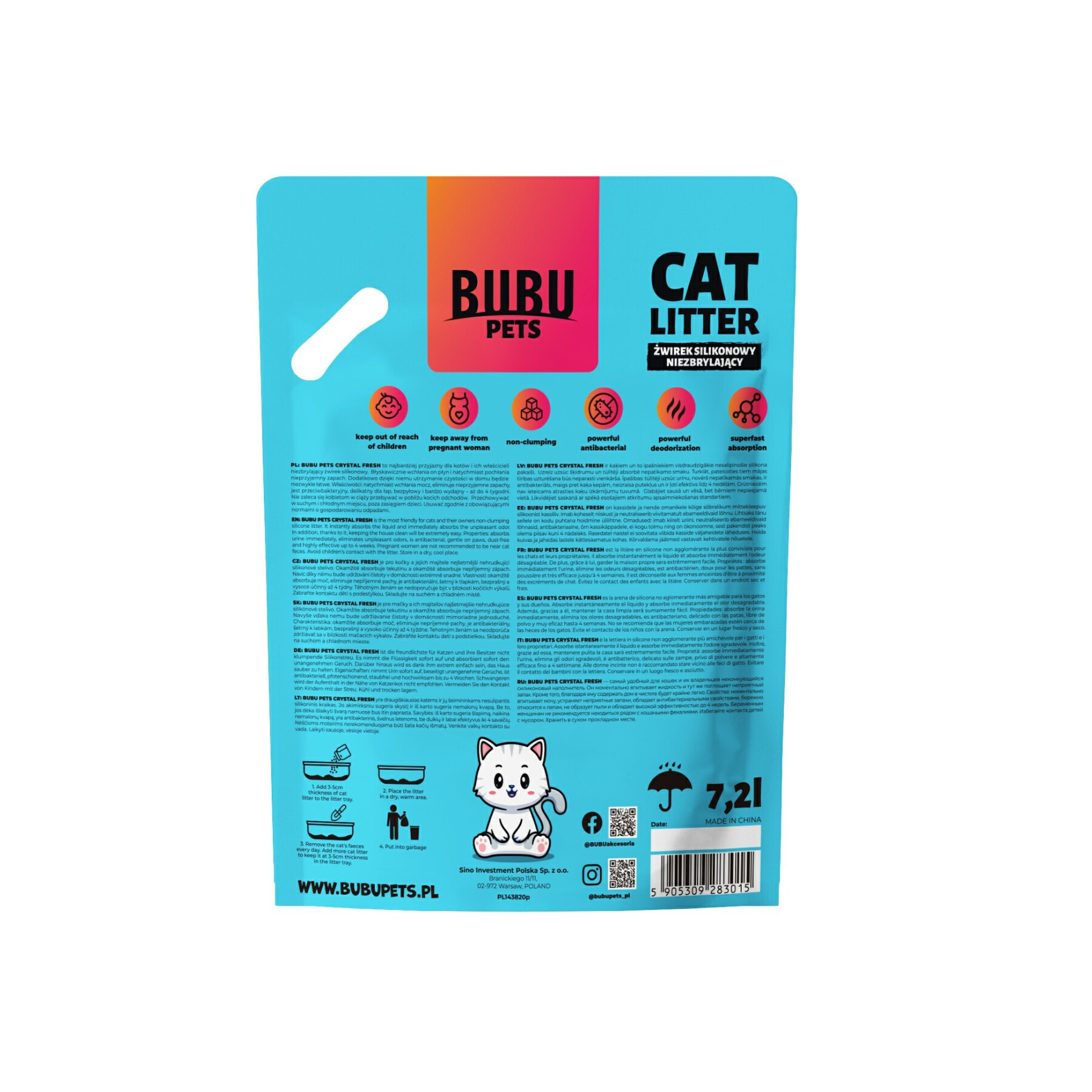Silica gel cat litter BUBU Pets Original