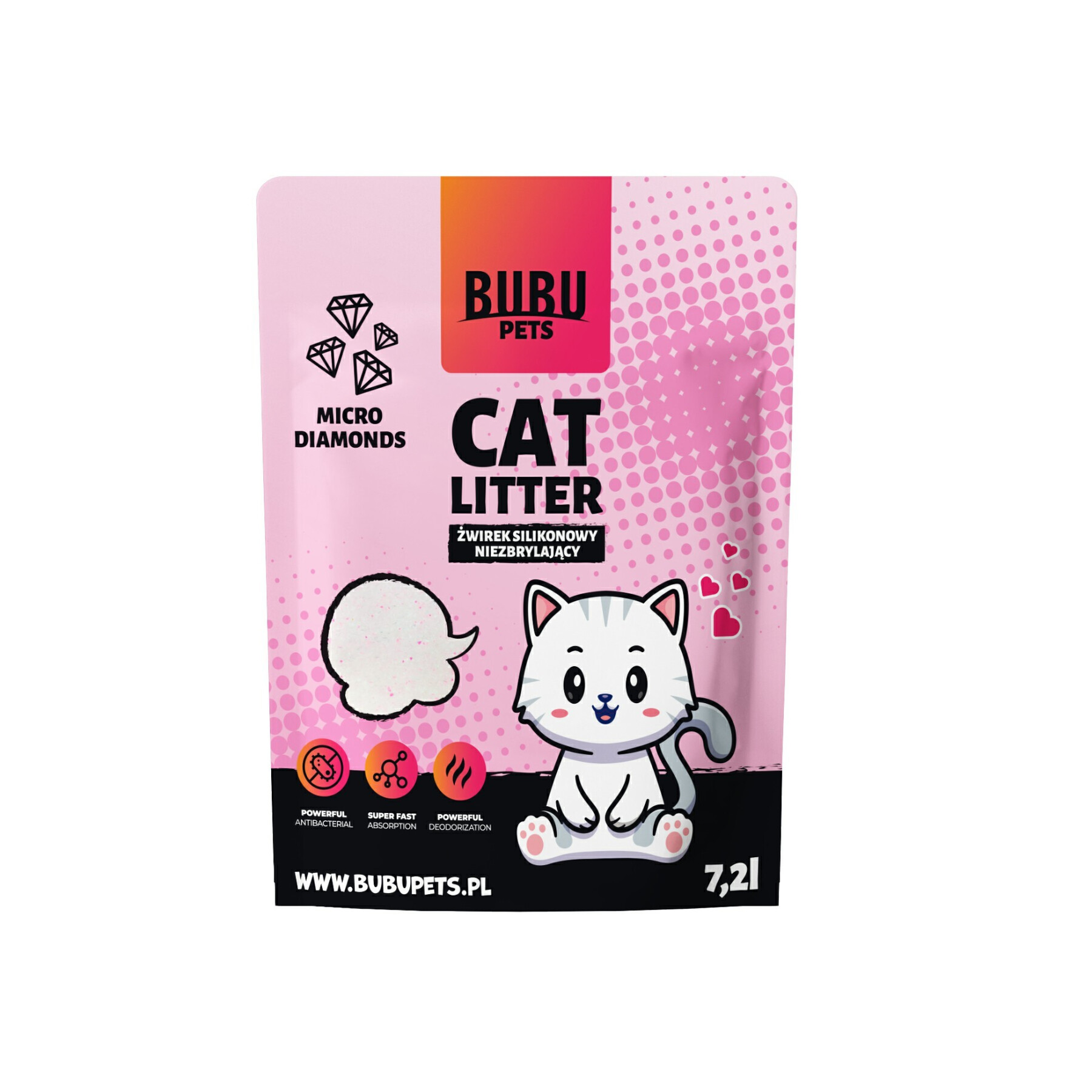 Silica gel cat litter BUBU Pets Microdiamants