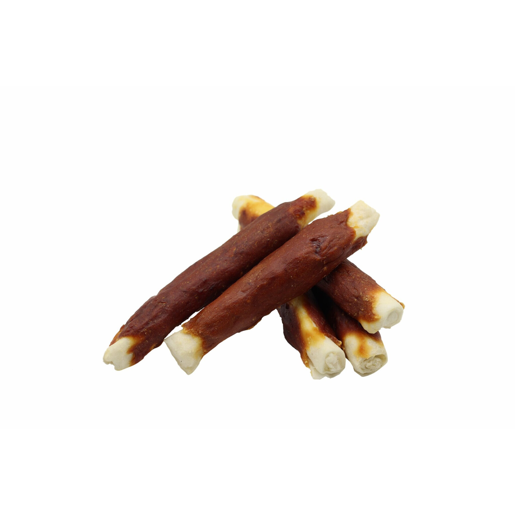 Thick-fingered beef skin dog treat with duck BUBU Pets
