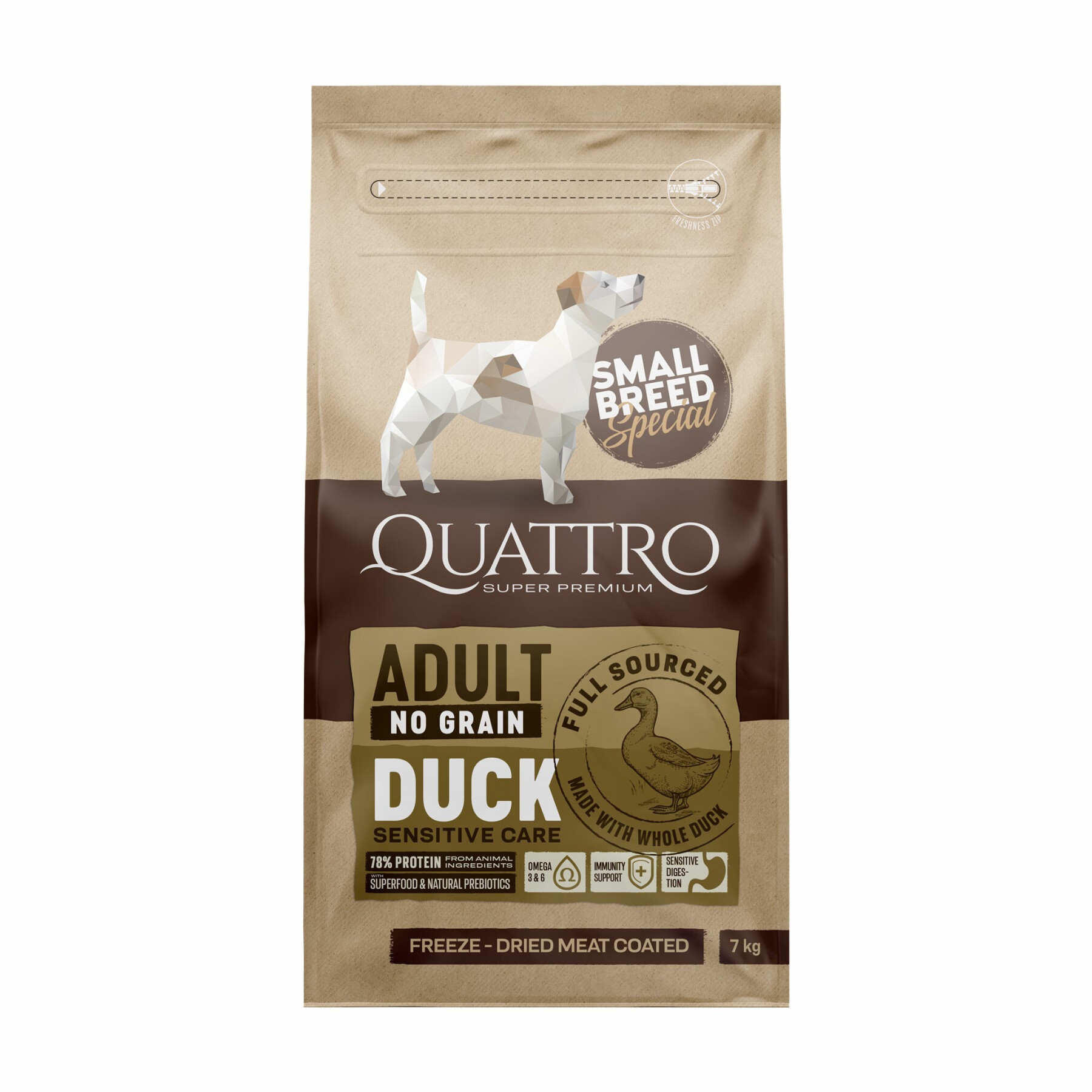 Small breed duck dog food BUBU Pets Quatro Super Premium