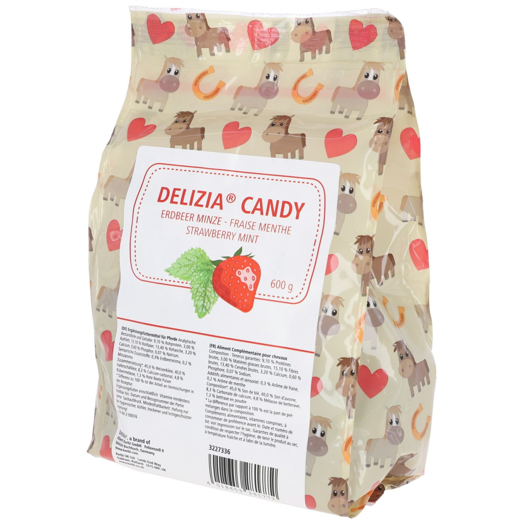 Strawberry and mint horse treat Delizia Candy