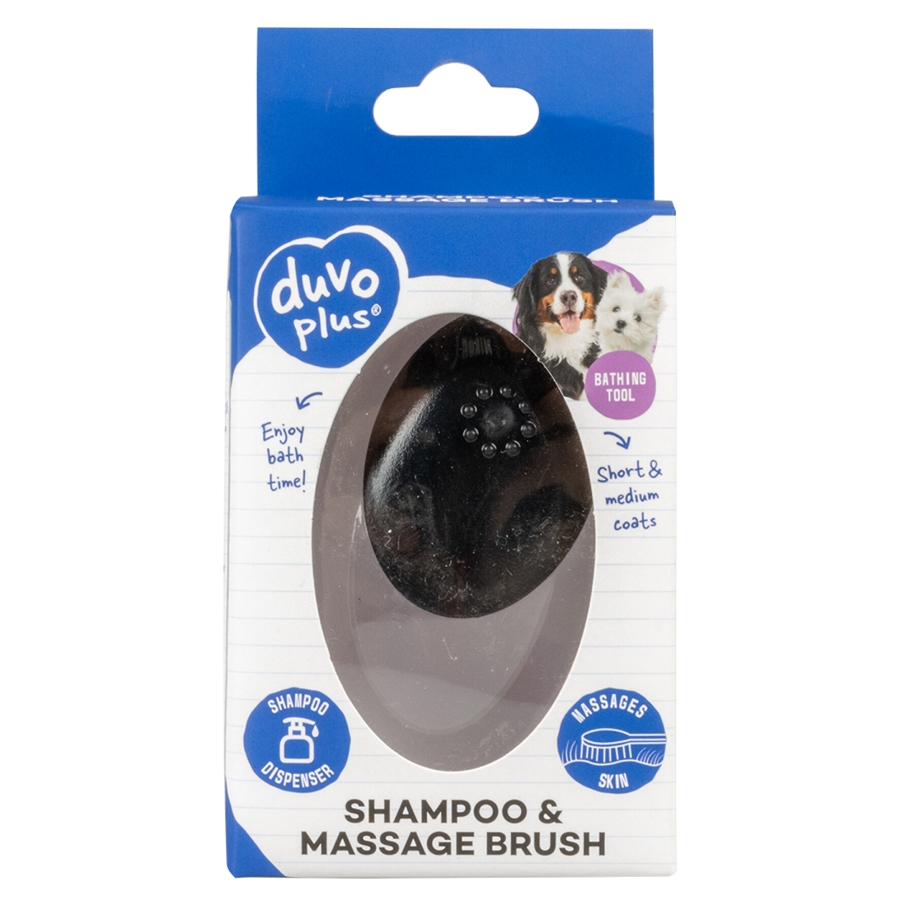 Washing and massaging brush for dogs Duvoplus