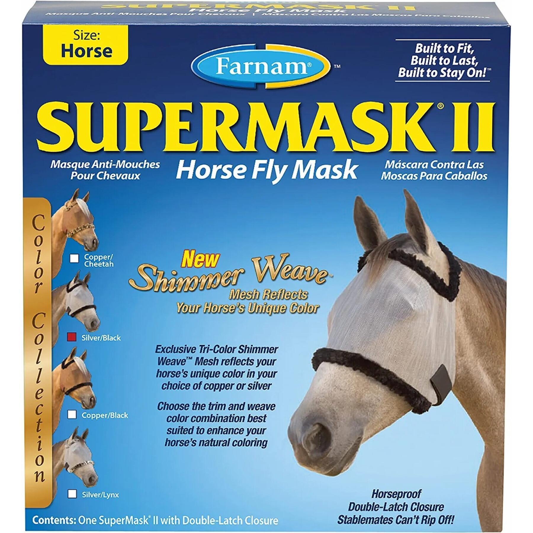 Anti-fly mask for horses without ears Farnam Supermask II Horse horse