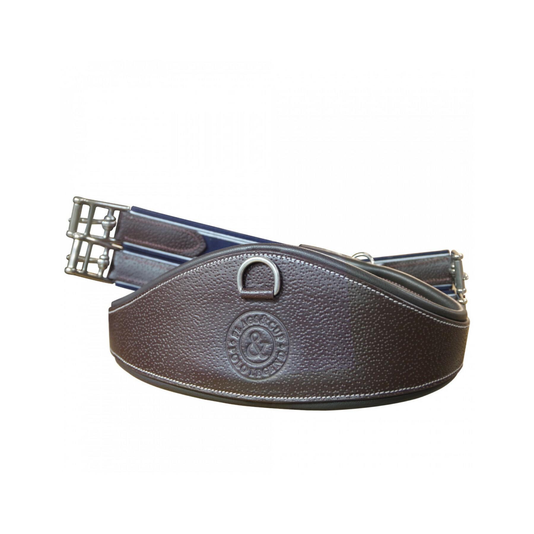 Anatomical strap in grained leather Flags&Cup
