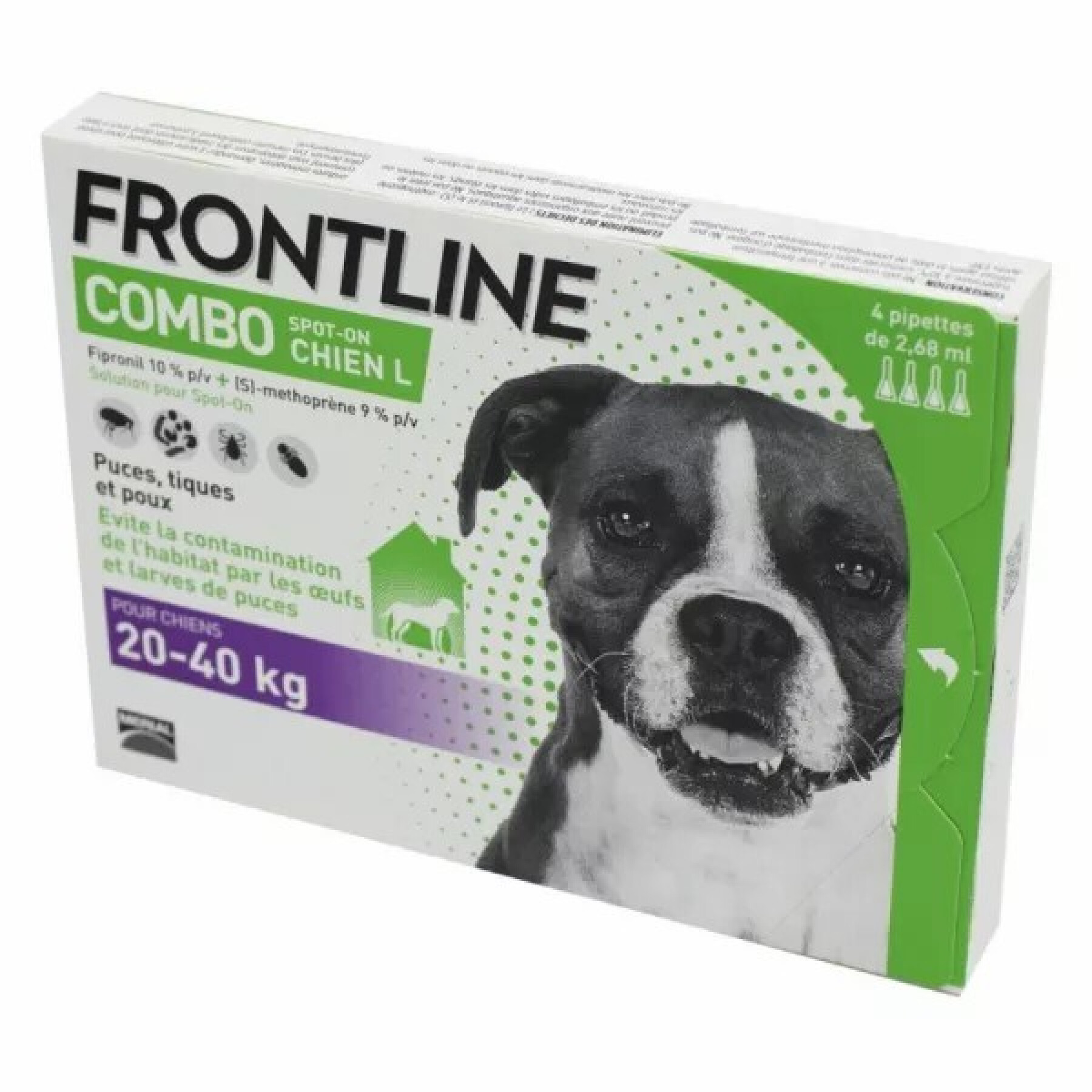 Pest control for dogs Frontline de 20/40 kg Combo Spot On (x6)