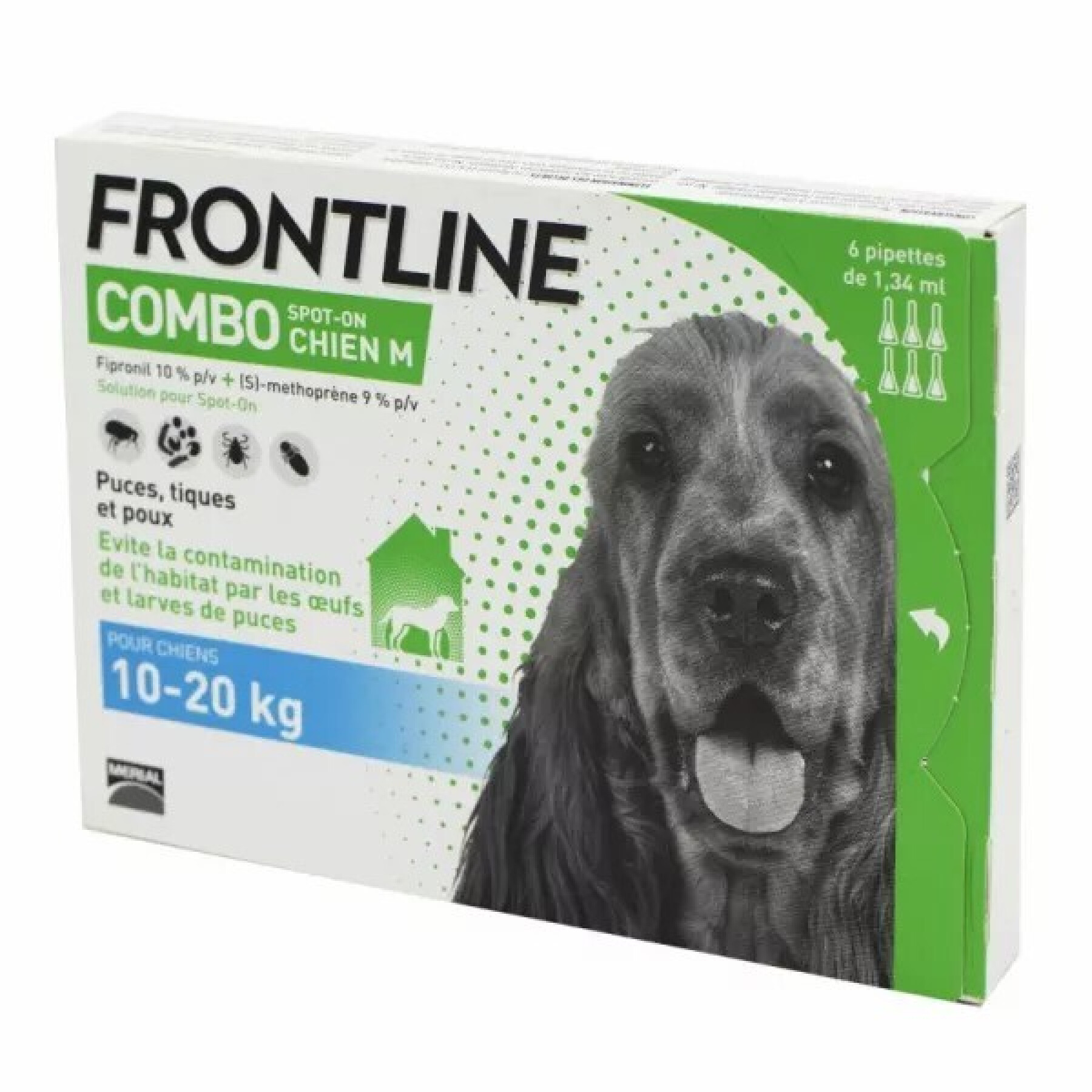 Pest control for dogs Frontline de 10/20 kg Combo Spot On (x6)