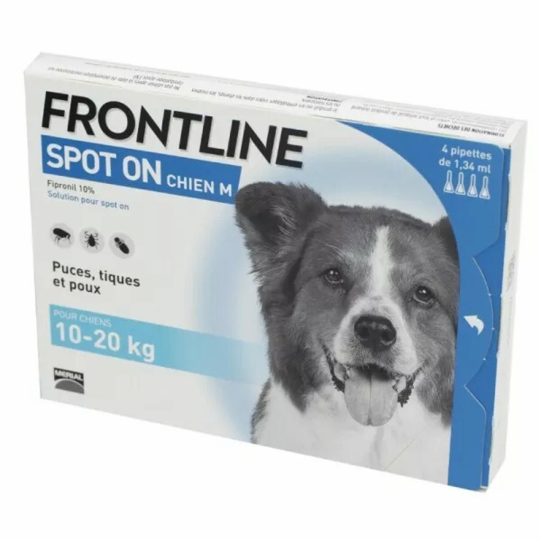 Pest control for dogs Frontline de 10/20 kg Spot On (x4)