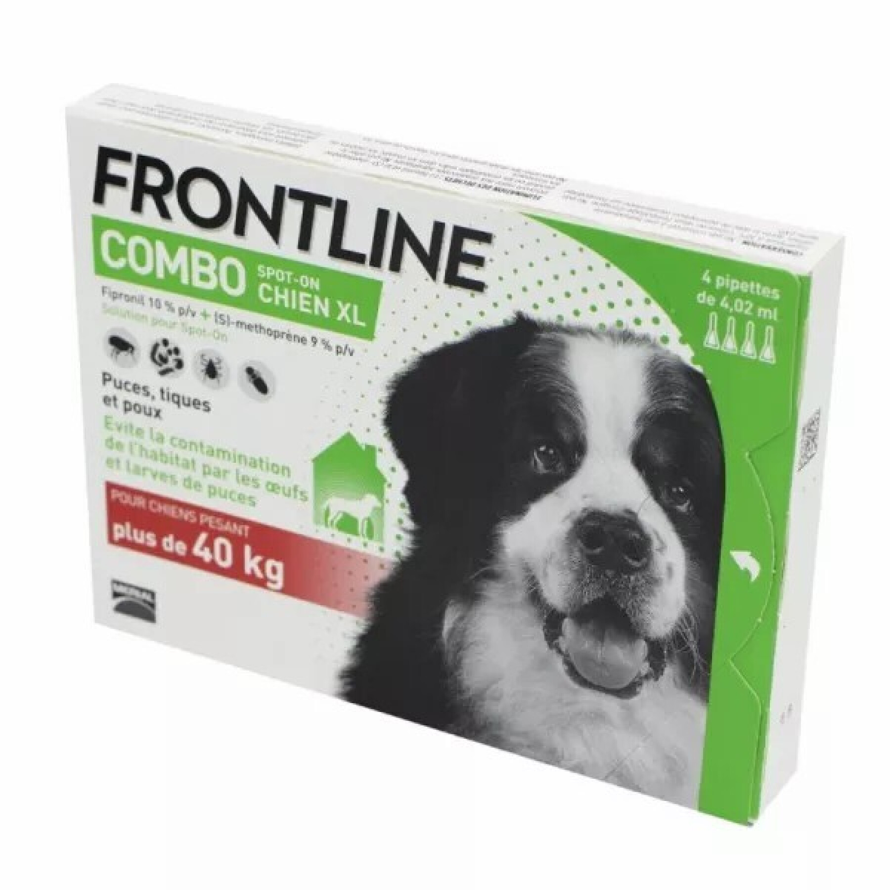 Pest control for dogs Frontline de 40/60 kg Combo Spot On (x4)