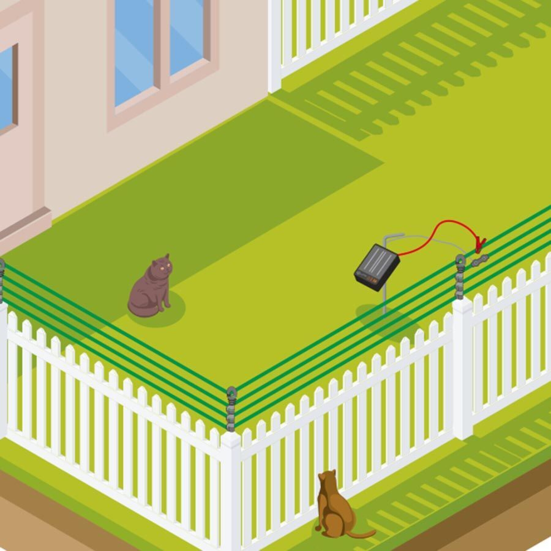 Solar electric cat fence kit Gallagher