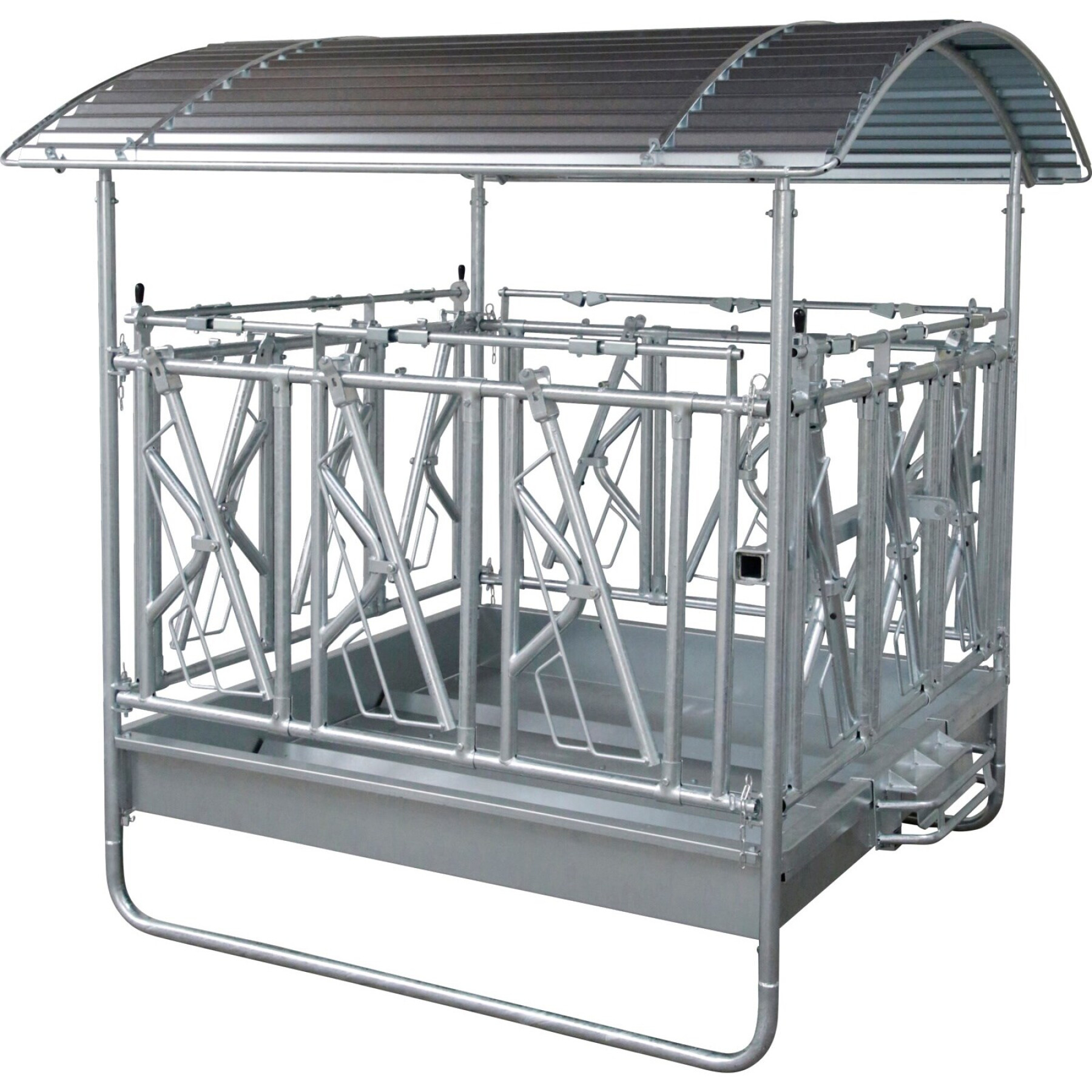 Standard rectangular rack with feed fence Kerbl