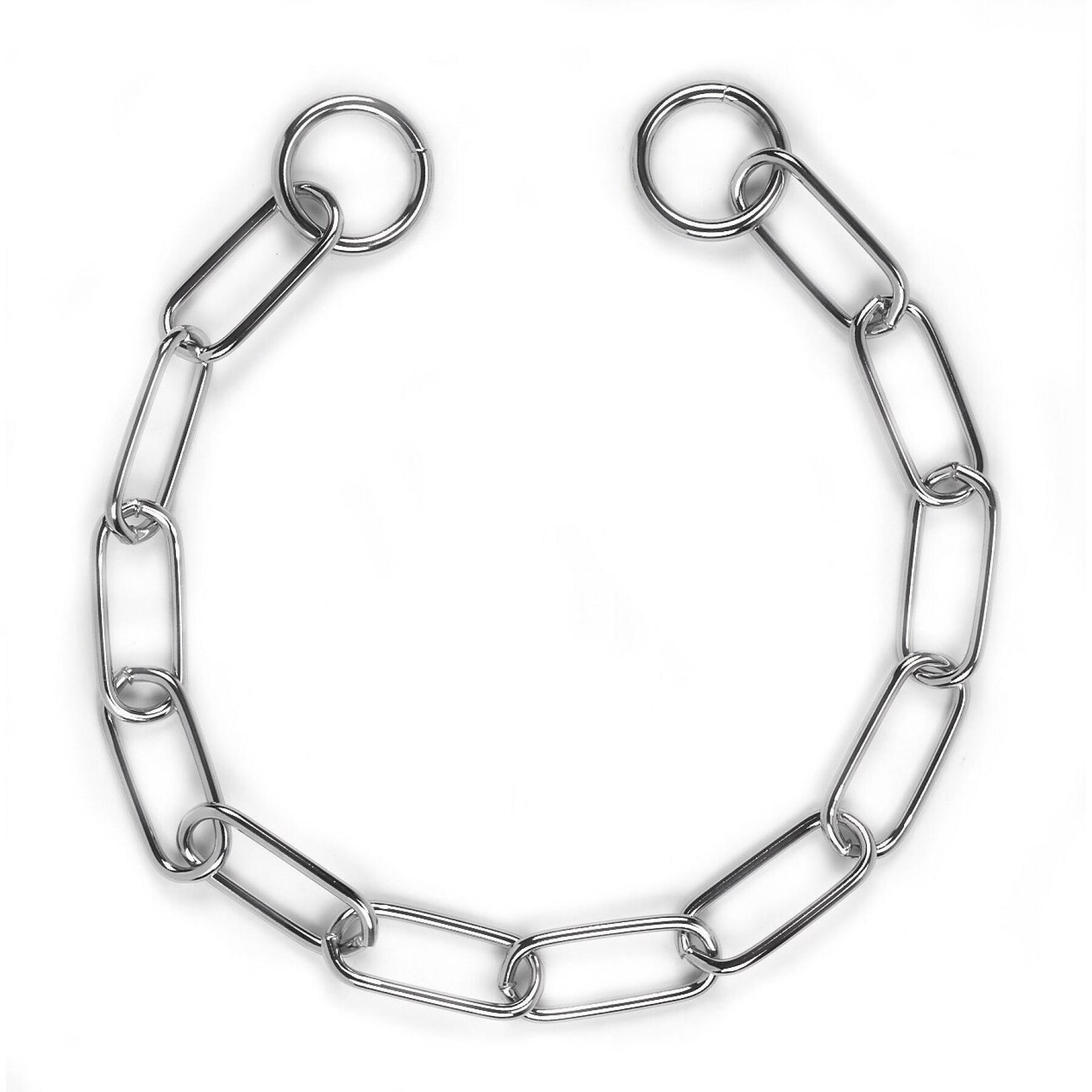 Chromium plated chain collar for dogs Kerbl