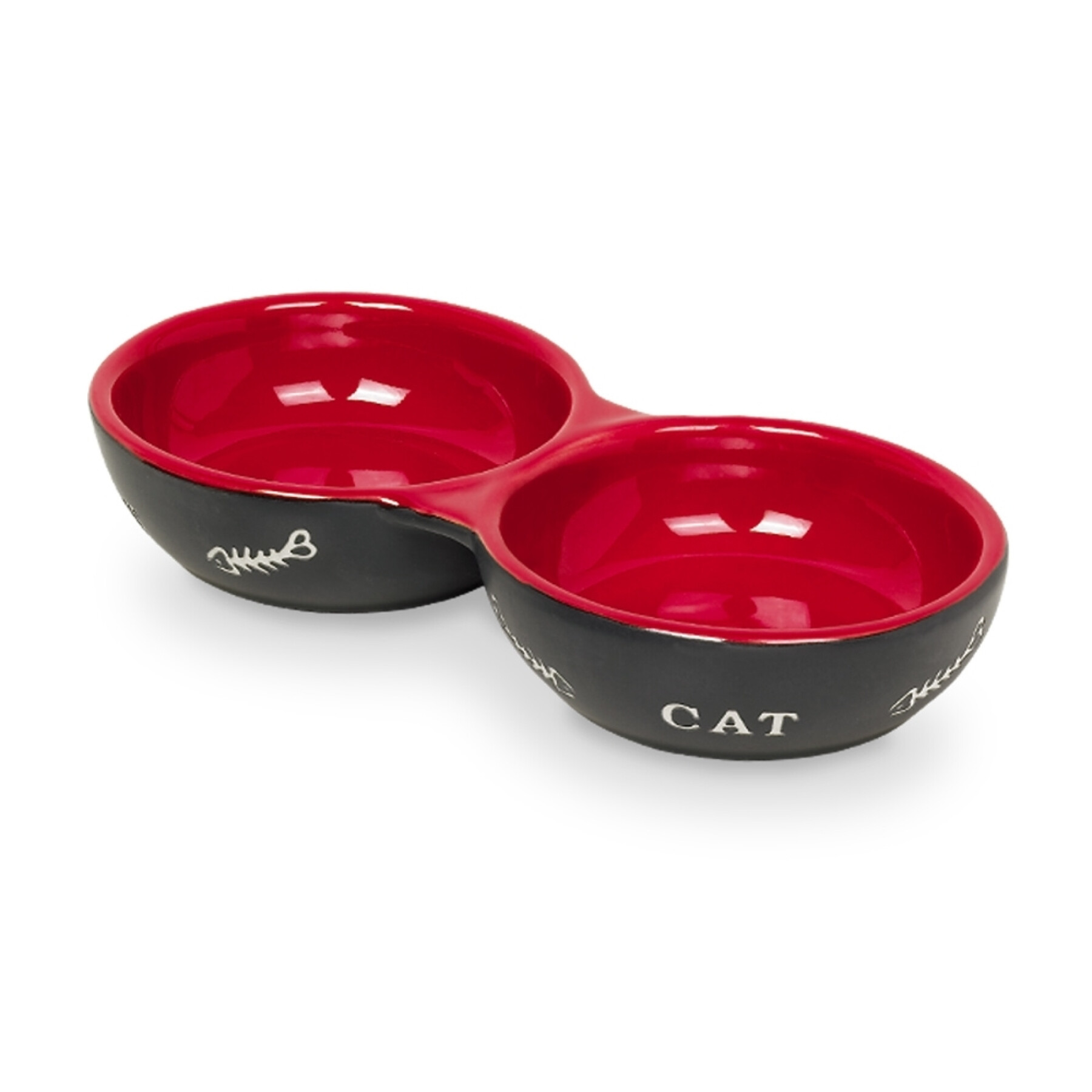 Ceramic double bowl for cats Nobby Pet Cat
