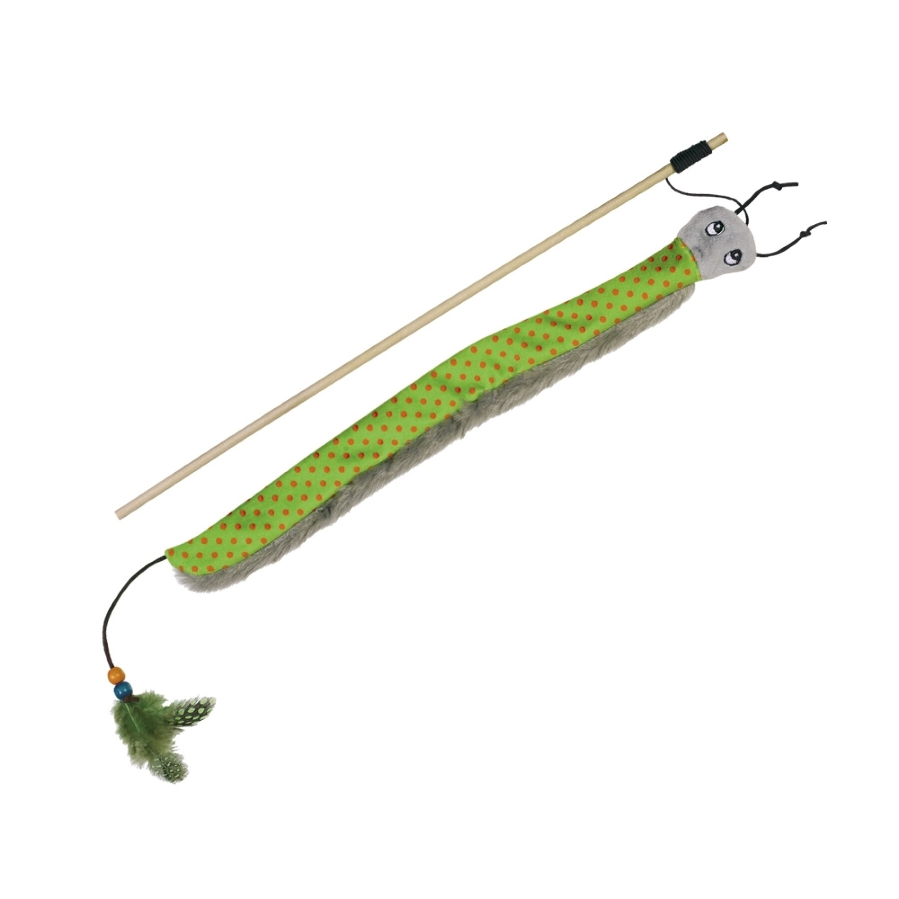 Cat fishing rod with worm plush Nobby Pet