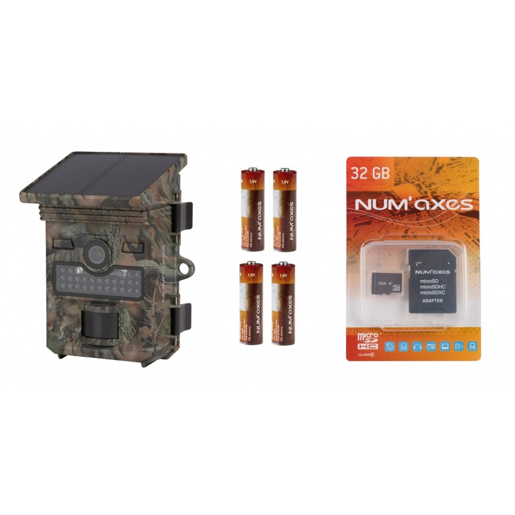 Camera trap pack, batteries and memory card Num'axes PIE1069