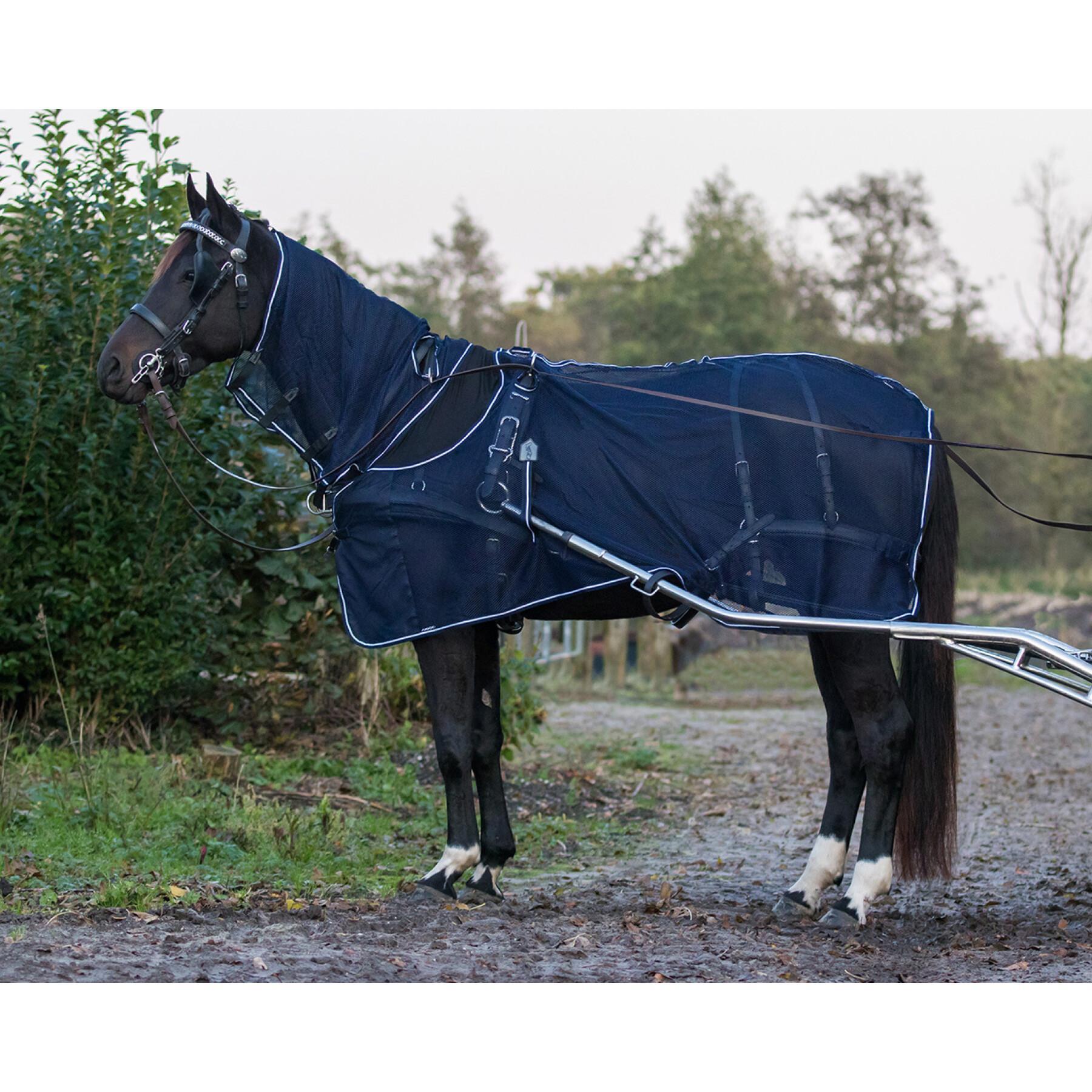 QHP Fly Driving Rug with Neck Cover Blue 155