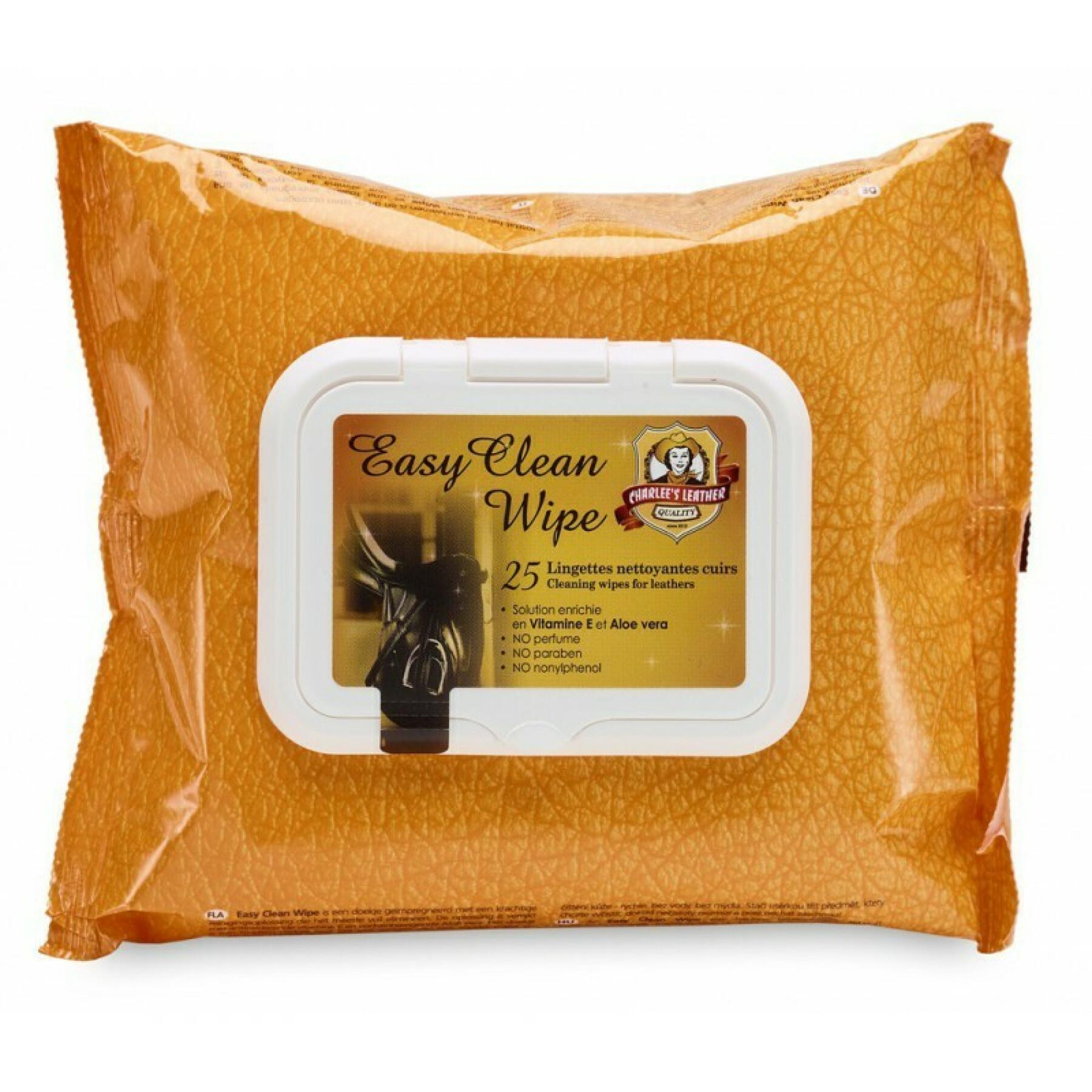 Pack of 25 cleaning wipes Ravene Charlee's Leather