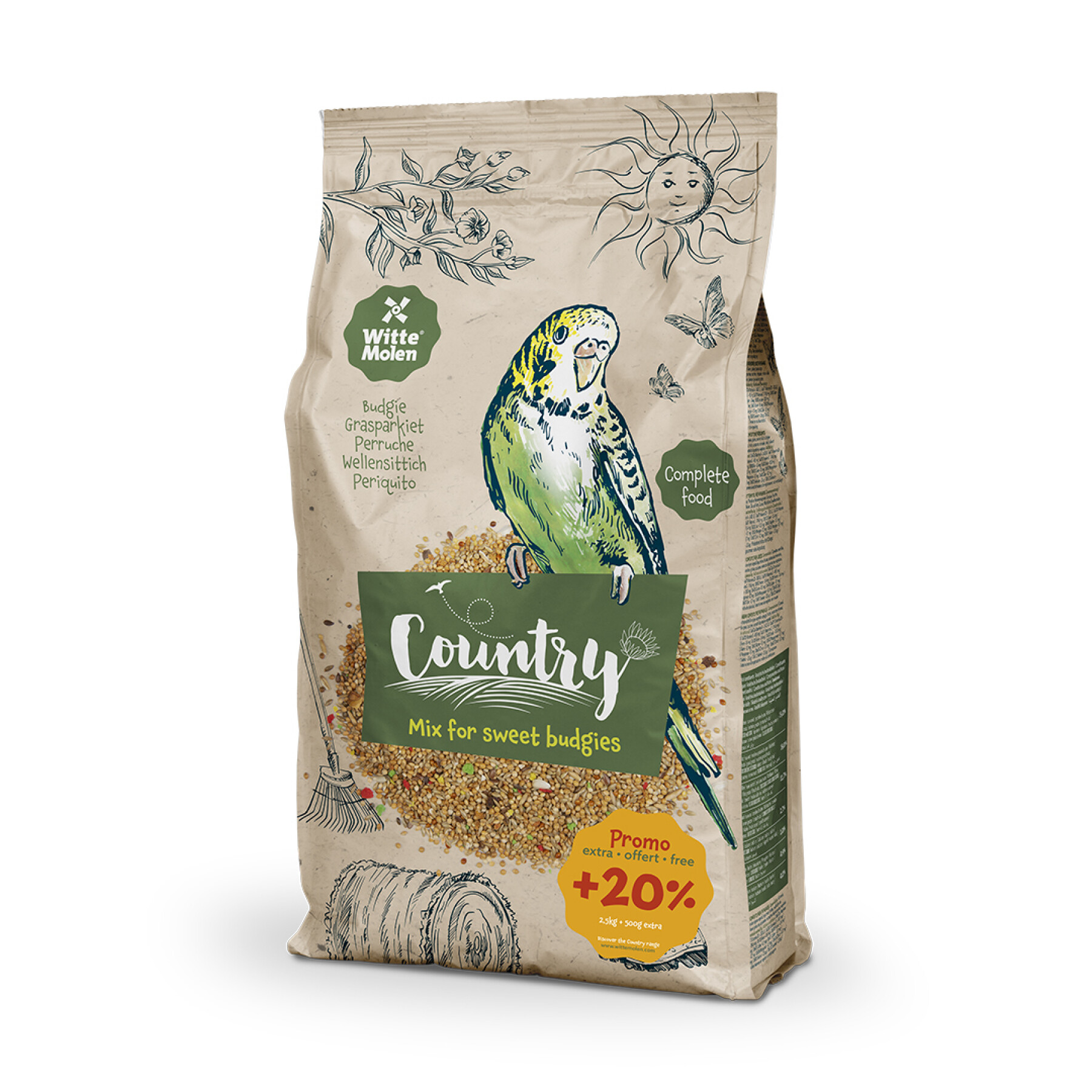 Food supplement for parakeets Witte Molen Country