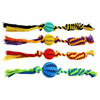 Dental baseball dog toy with cotton rope BUBU Pets