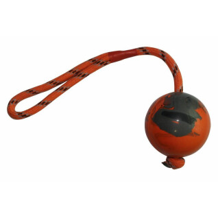 Solid rubber ball dog toy with rope BUBU Pets