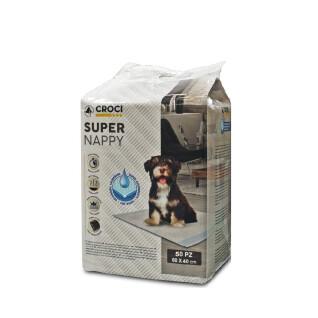 Pack of 50 dog hygiene towels Croci Canifrance Super Nappy