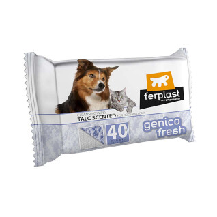 Talc cleaning wipes for dogs and cats Ferplast Genico Fresh (x40)