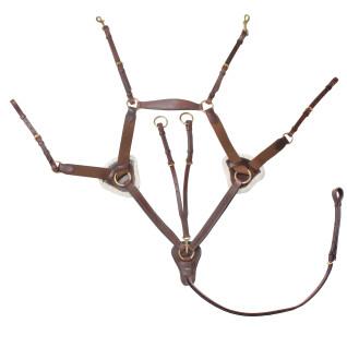 Hunting collar for horse 5 points elastic Horka