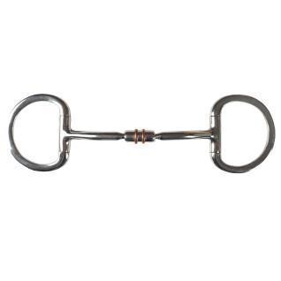 Double ring horse bit with copper roller Horka