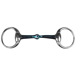 Two-ring snaffle bit for soft iron horse Horka