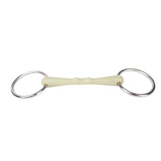 Two-ring snaffle bit for apple flavour horse Horka
