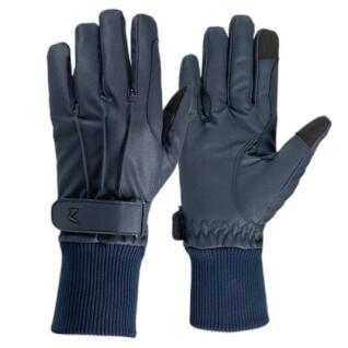 Fleece-lined pu leather riding gloves Horze