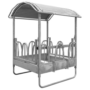 Rectangular galvanized rack with 8 places Kerbl Hobby