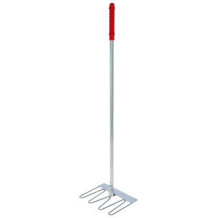 Single rake for valet with red handle Kerbl