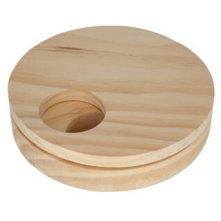 Puzzle game for rodents rotating wooden disc Kerbl