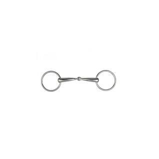 Two-ring snaffle bit for hollow barrel horse Metalab