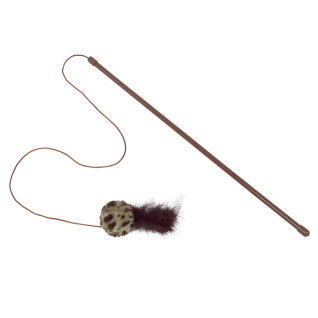 Cat fishing rod with feather ball rattle Nobby Pet