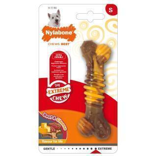 Dog toy Nylabone Extreme Chew - Texture Bone Steak And Cheese XL