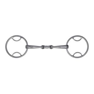 2 ring double snaffle bit for horses with straight bit effect Stübben Easy Control