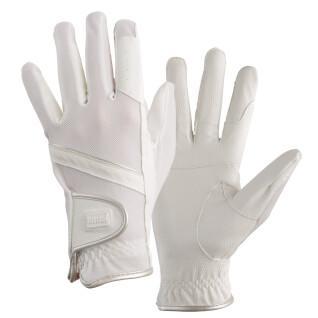 Silver and technical fabric gloves Tattini