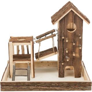 Mouse play area in bark wood Trixie Birger