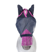 Horse anti-fly mask in durable mesh with ear protection and tassels Weatherbeeta Comfitec Deluxe