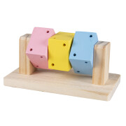Rotating wooden cubes for rodents Duvoplus