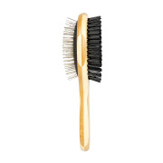 Multifunction care brush for dogs and cats with bamboo handle Duvoplus