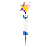 Plush cat toy fishing rod with feathers Duvoplus