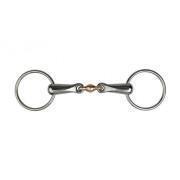 Two-ring snaffle bit with copper link Metalab