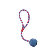 Rubber ball with bell and rope for dogs Nobby Pet