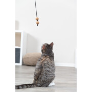Cat fishing rod with wooden/felt balls Trixie CityStyle (x4)