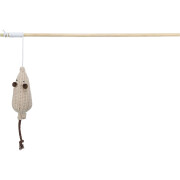Mouse cat fishing rod, wood/cloth Trixie (x4)