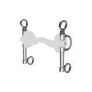 Pelham bit with medium legs and straight barrel with tongue hole and washers for horses Winderen